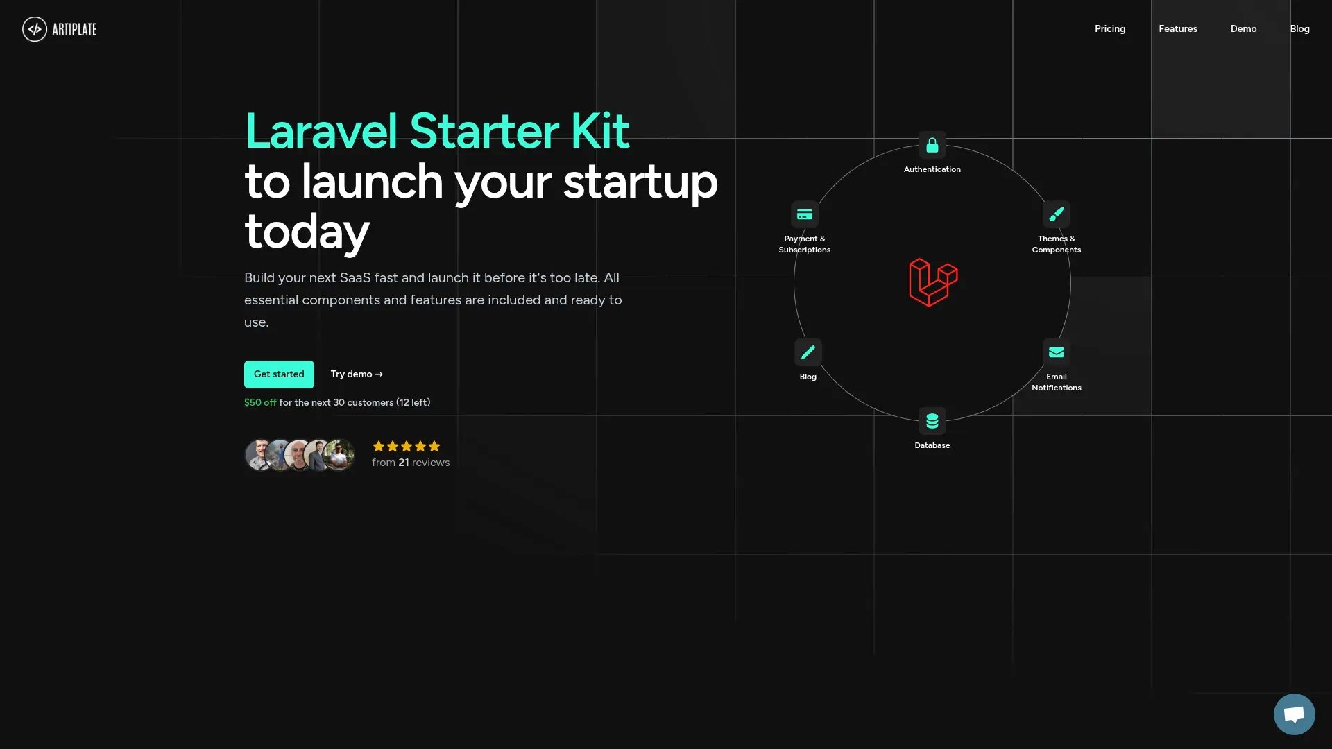 Artiplate homepage screenshot