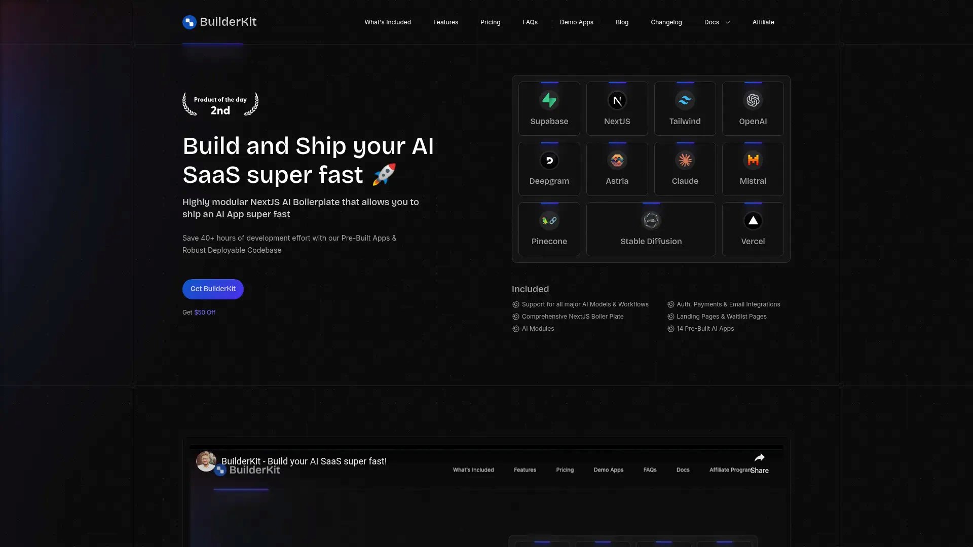 BuilderKit homepage screenshot