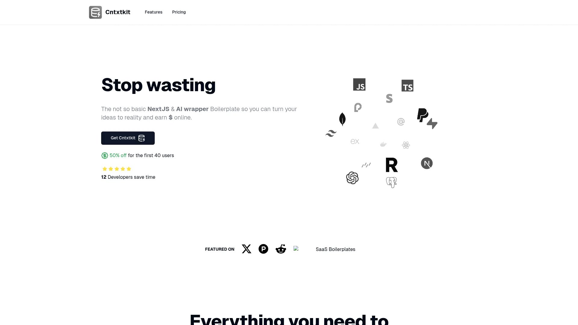 Cntxtkit homepage screenshot