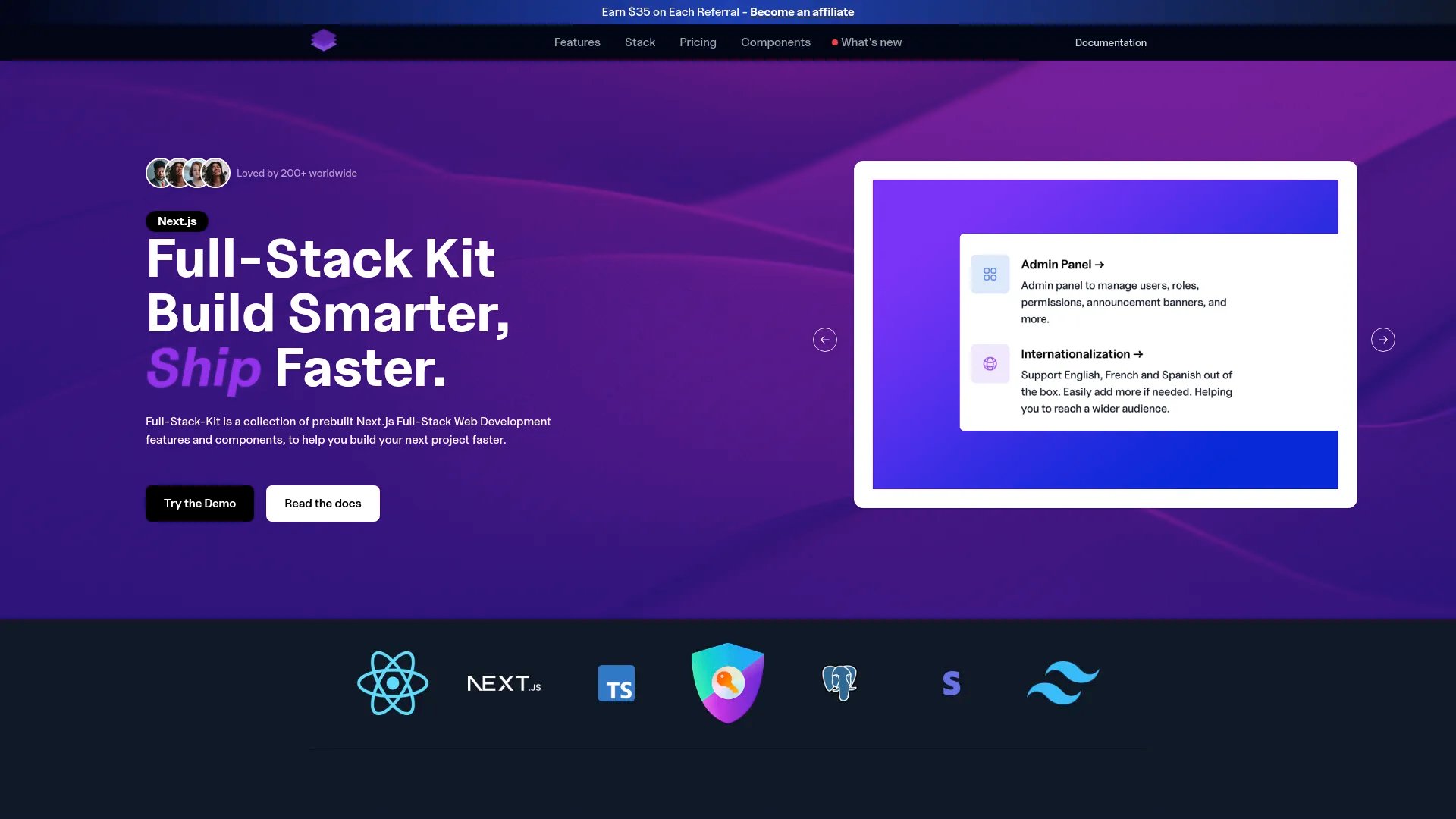 Full-Stack Kit homepage screenshot