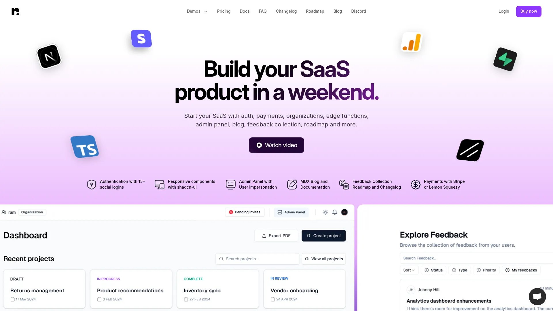 Nextbase homepage screenshot