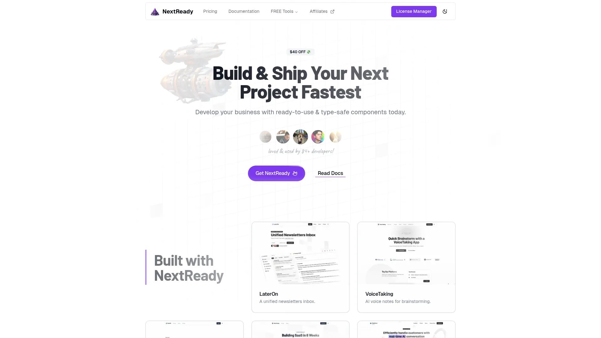 NextReady homepage screenshot