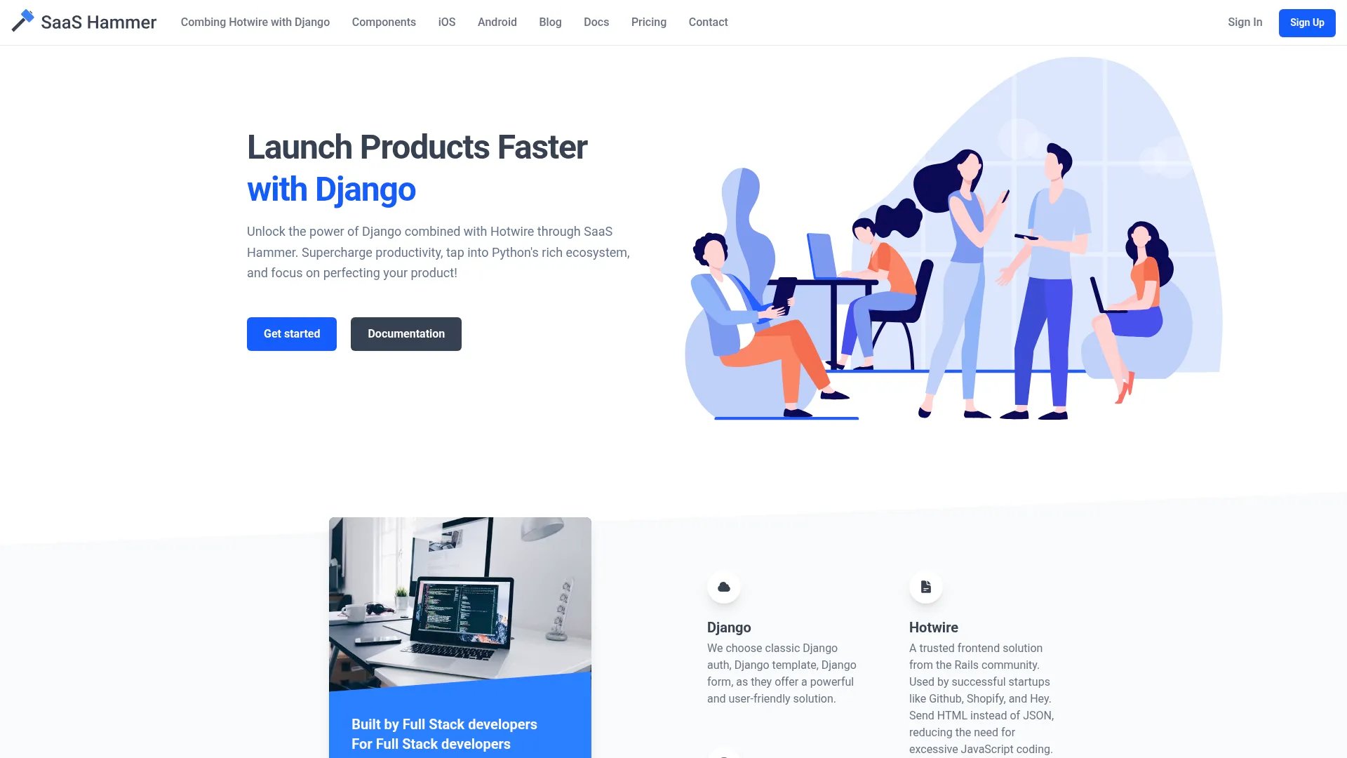 SaaS Hammer homepage screenshot