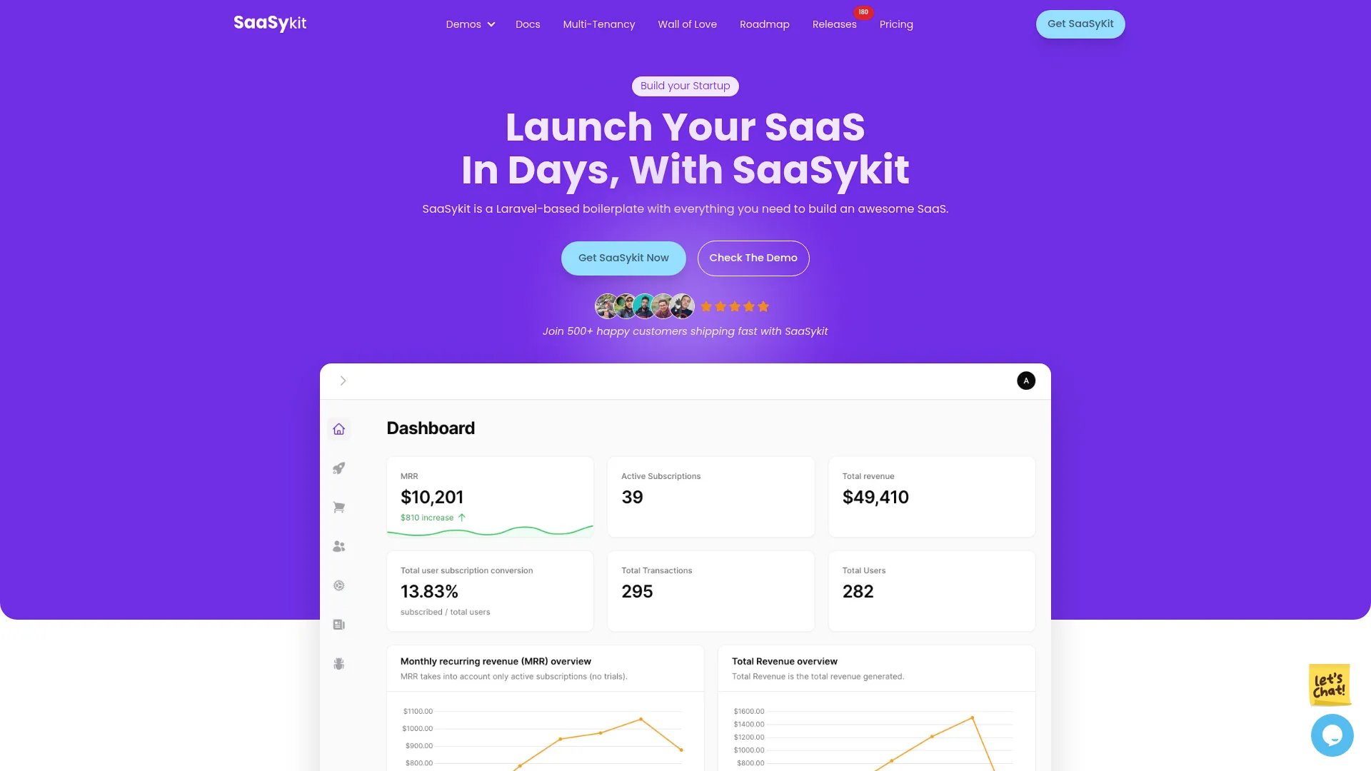 SaaSykit homepage screenshot