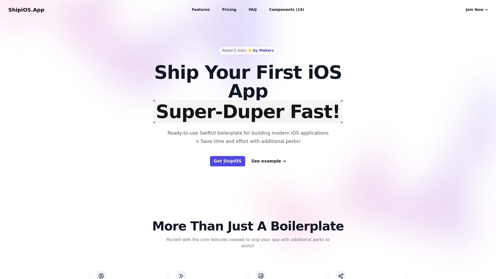 ShipiOS homepage screenshot