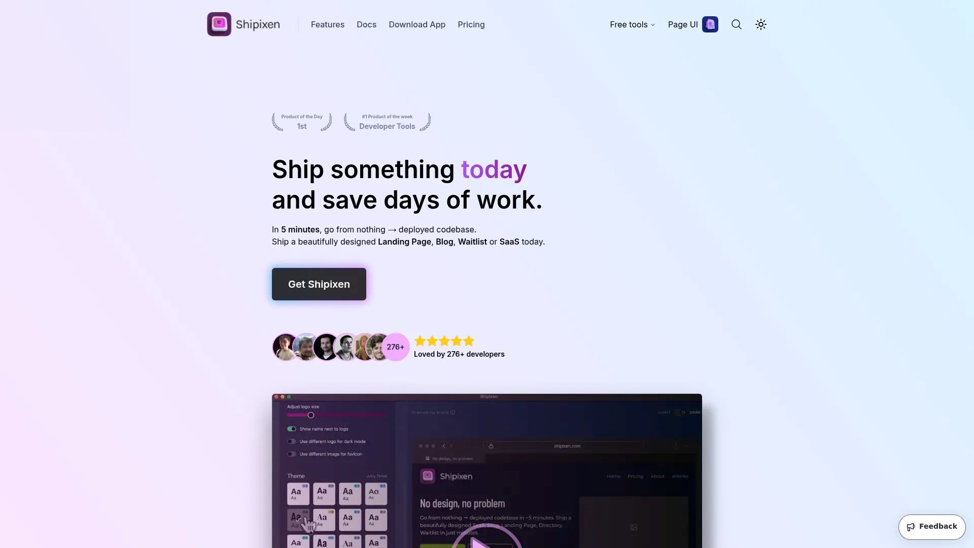 Shipixen homepage screenshot