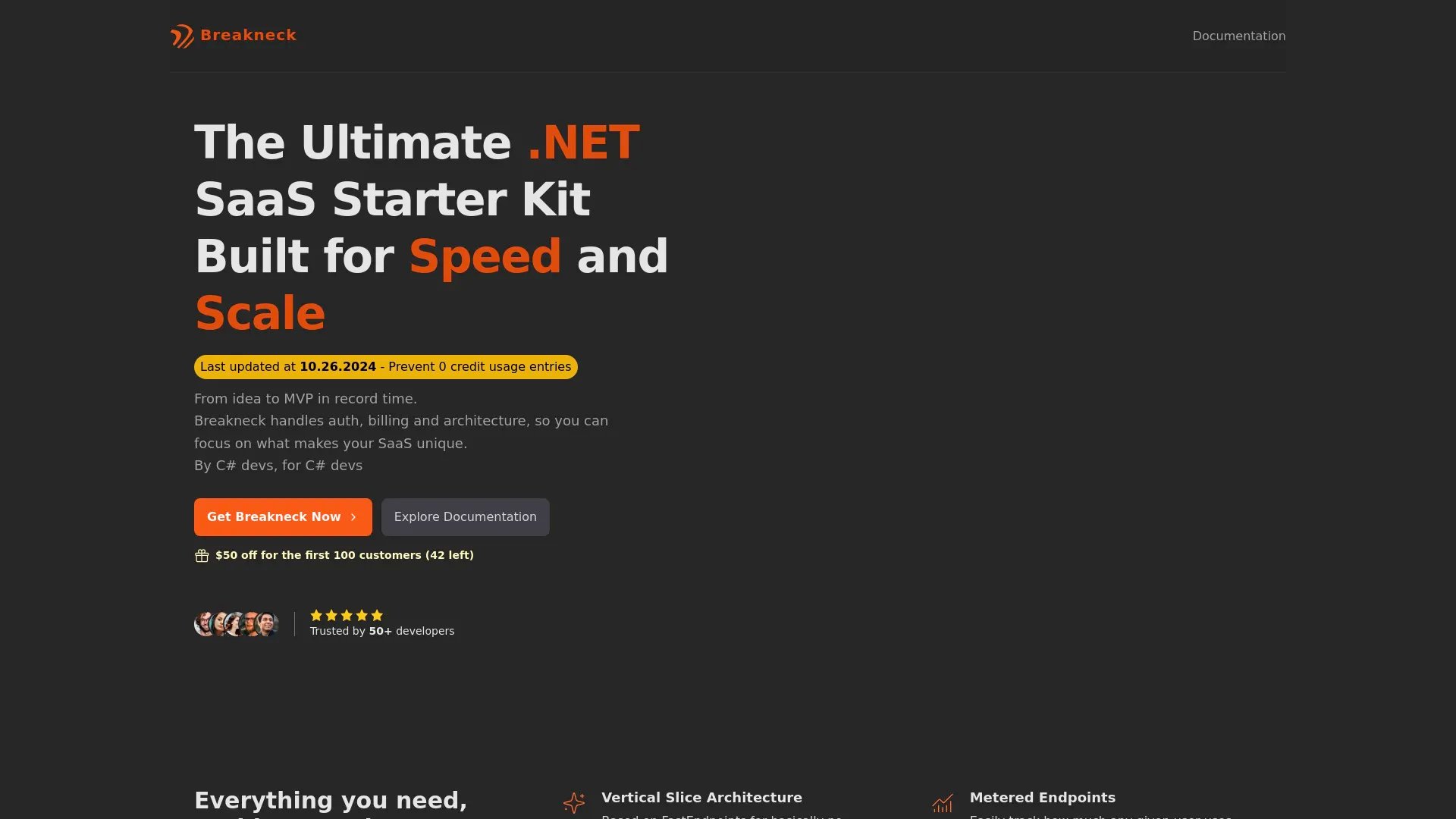 Breakneck homepage screenshot
